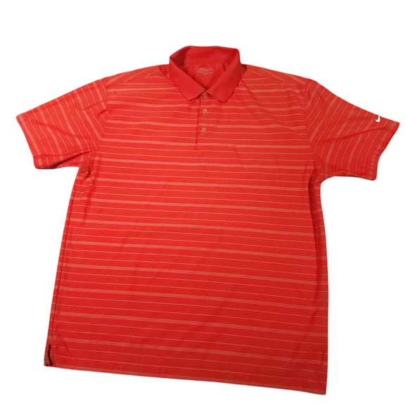 Nike Golf Polo Shirt XL Mens Fit Dry Micro Pique 2.0 Performance Swoosh Striped - Picture 1 of 11